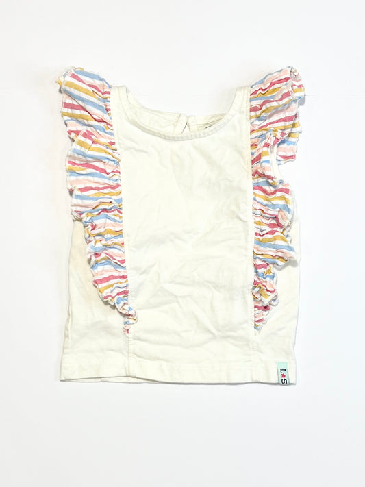 White ruffle tank - Size 1