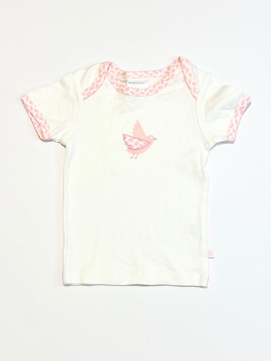 Ribbed bird tee - Size 1