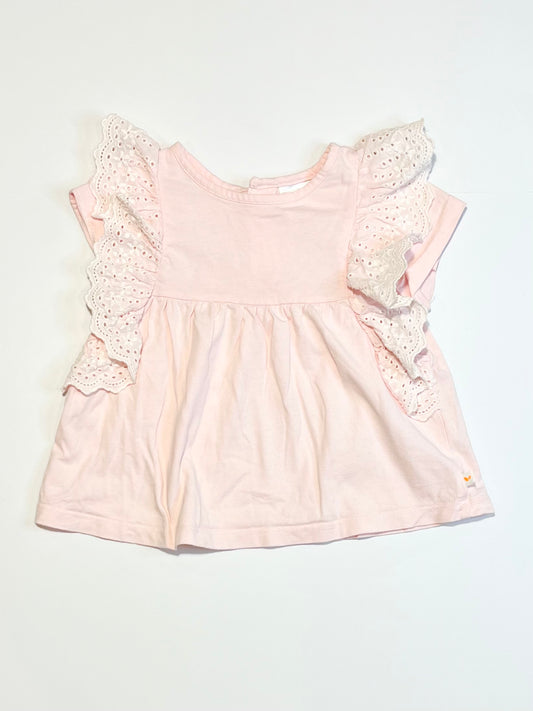 Pink ruffle tee - Size 1