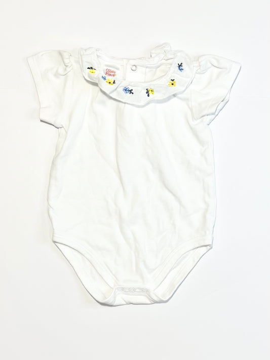 White ruffle bodysuit - Size 1