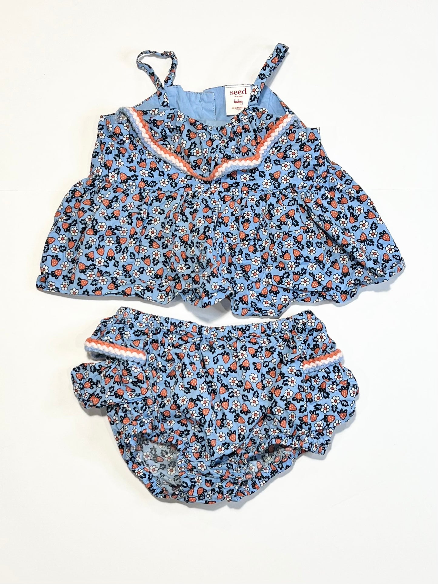 Strawberry ruffle set - Size 1