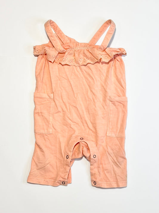 Pink jersey romper - Size 1