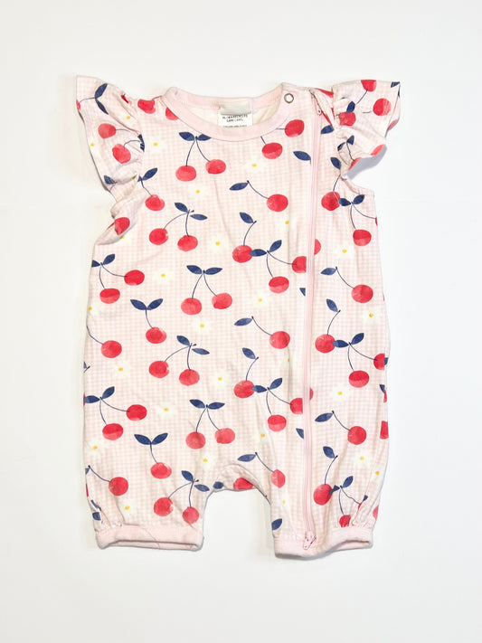 Floral zip romper - Size 1