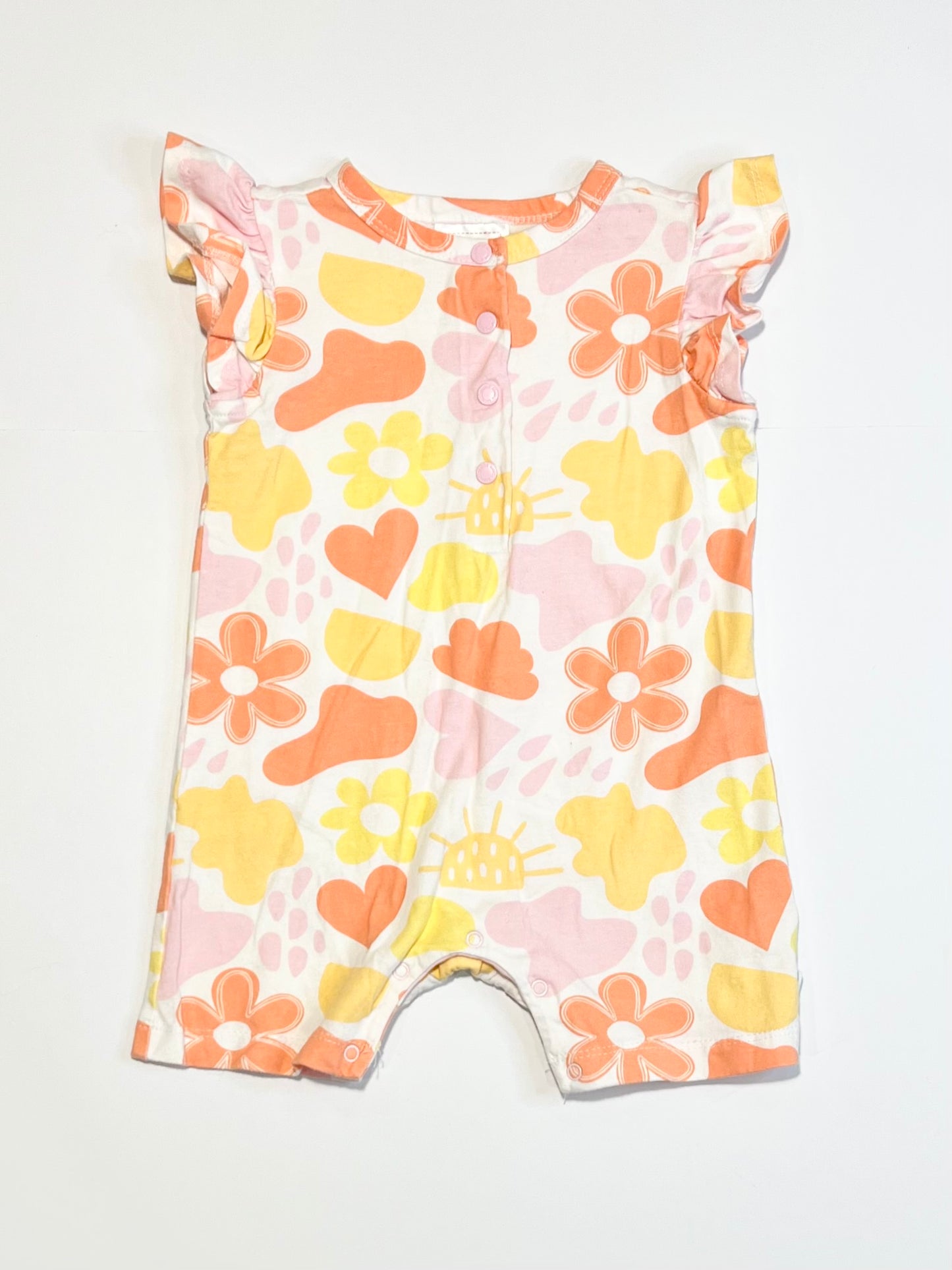 Floral romper - Size 1