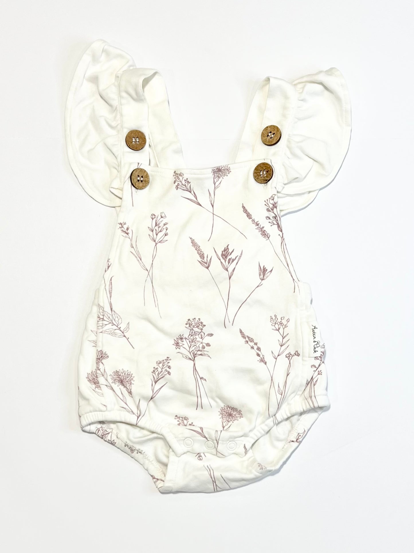 Floral jersey romper - Size 1-2
