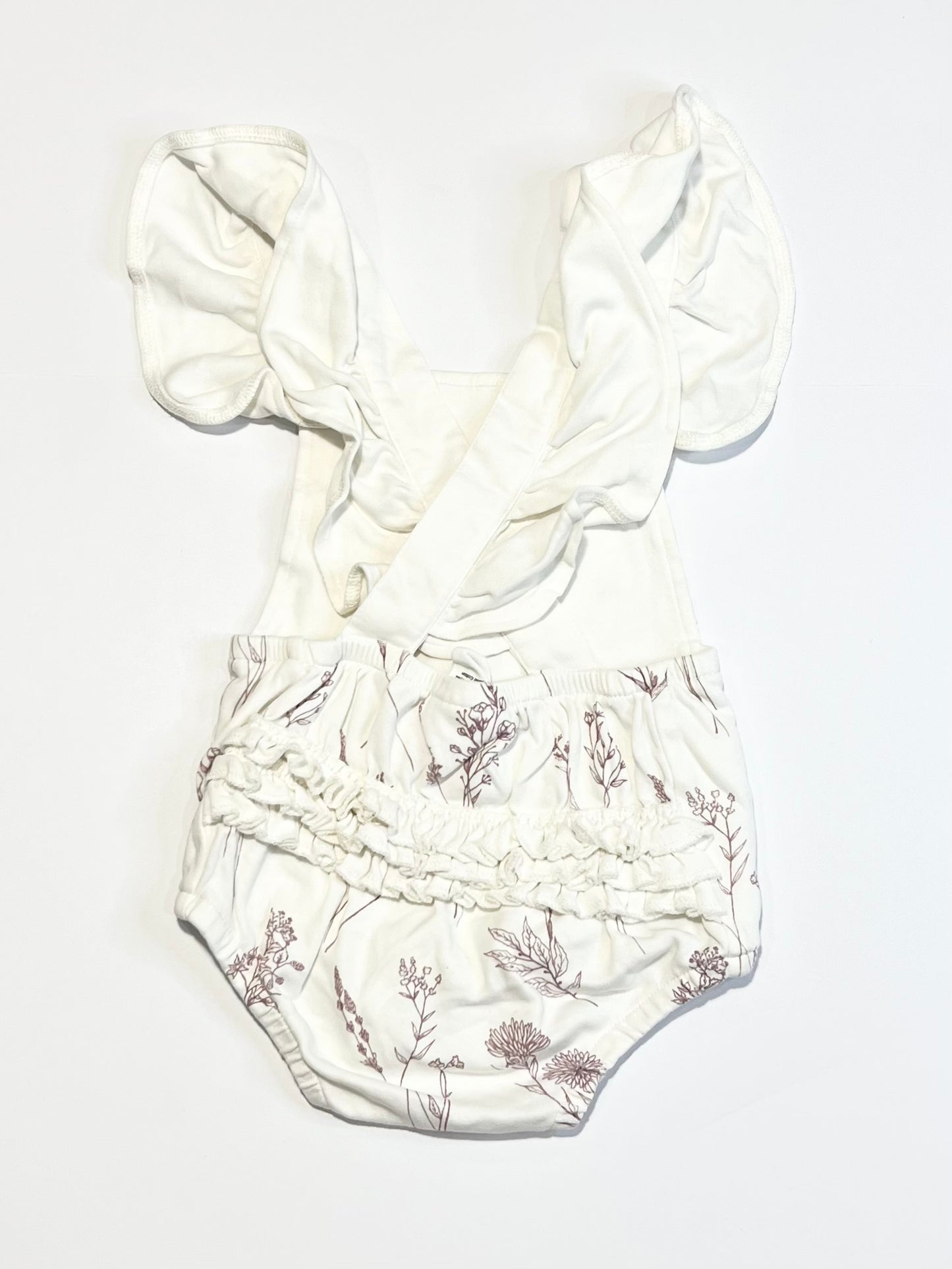 Floral jersey romper - Size 1-2