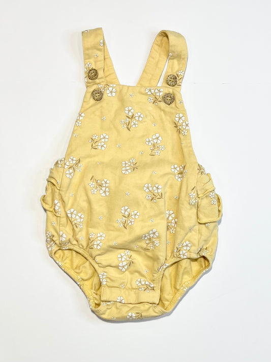 Floral jersey romper - Size 1
