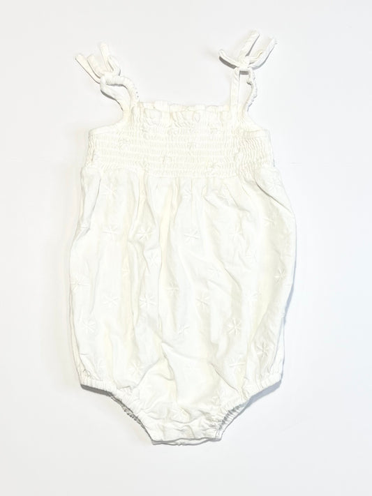 White floral romper - Size 1