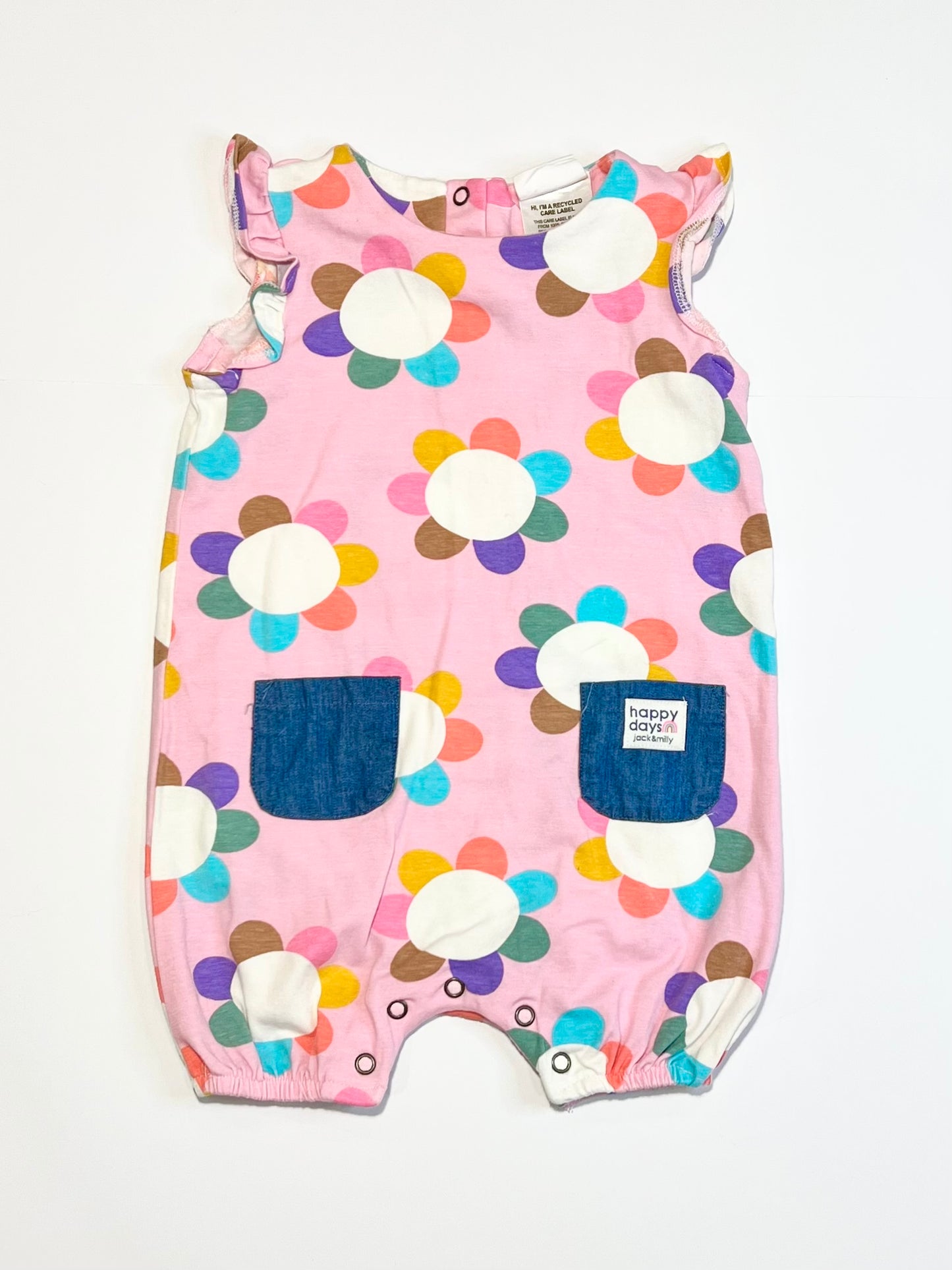 Jersey floral romper - Size 00