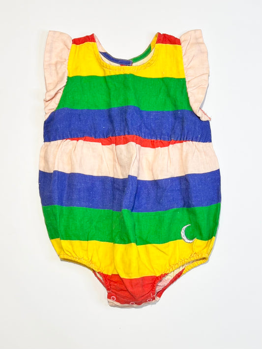 Striped linen romper - Size 1