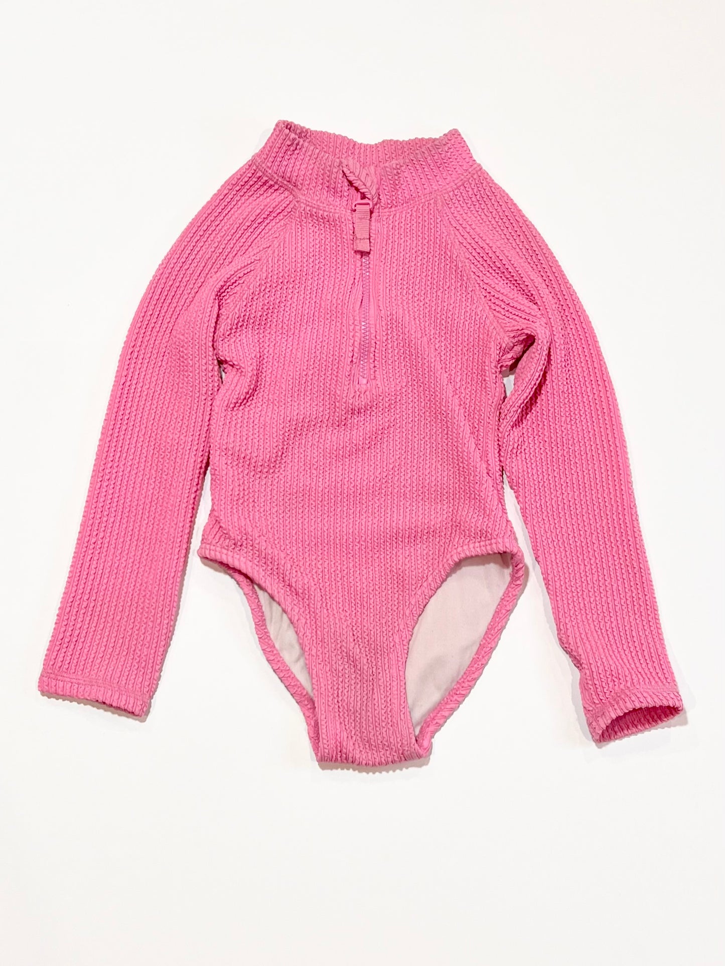 Pink ruffle one-piece - Size 3