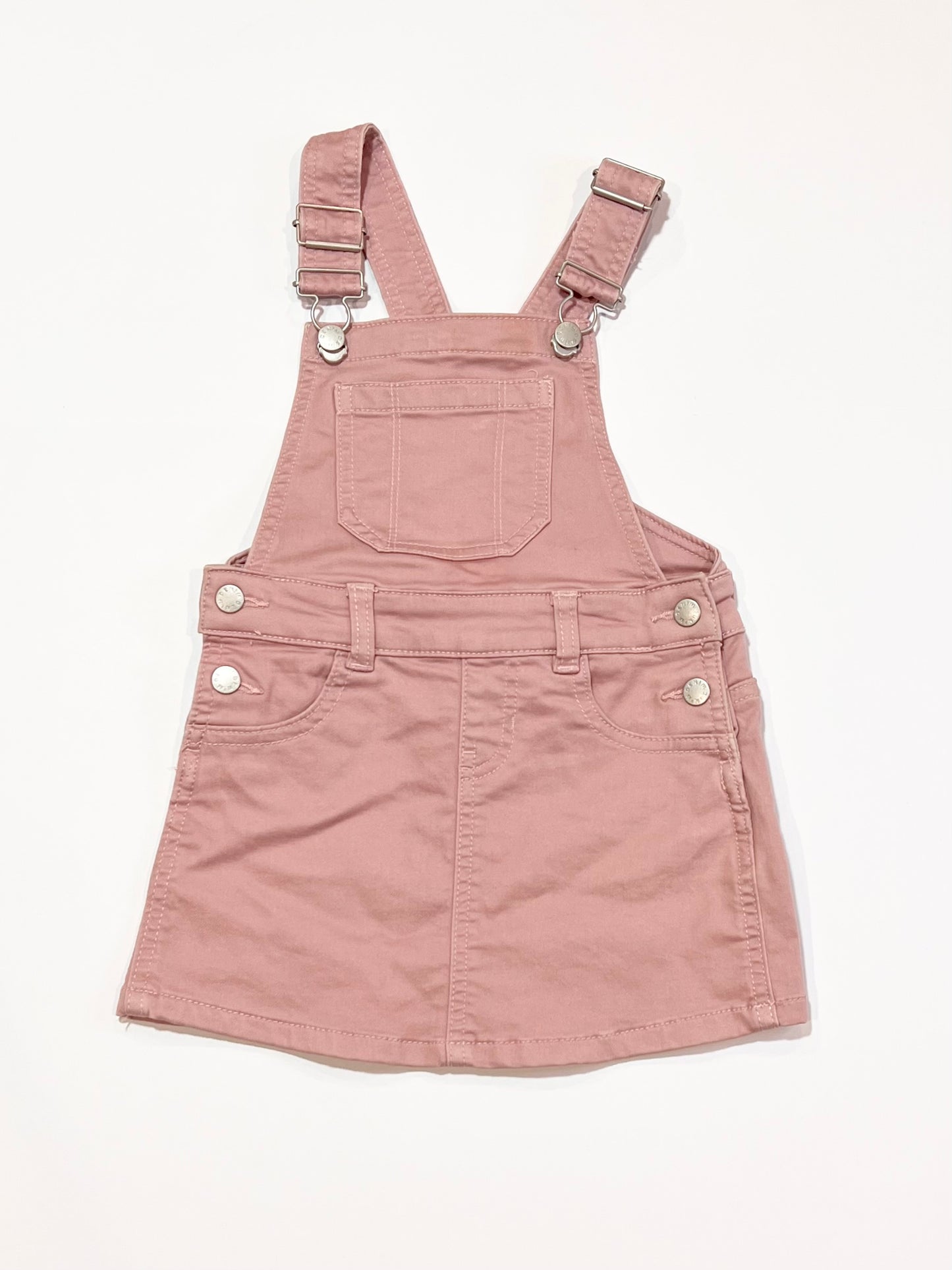 Pink denim pinafore - Size 3