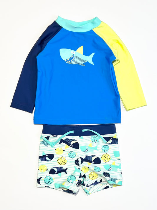 Blue shark swim set - Size 0