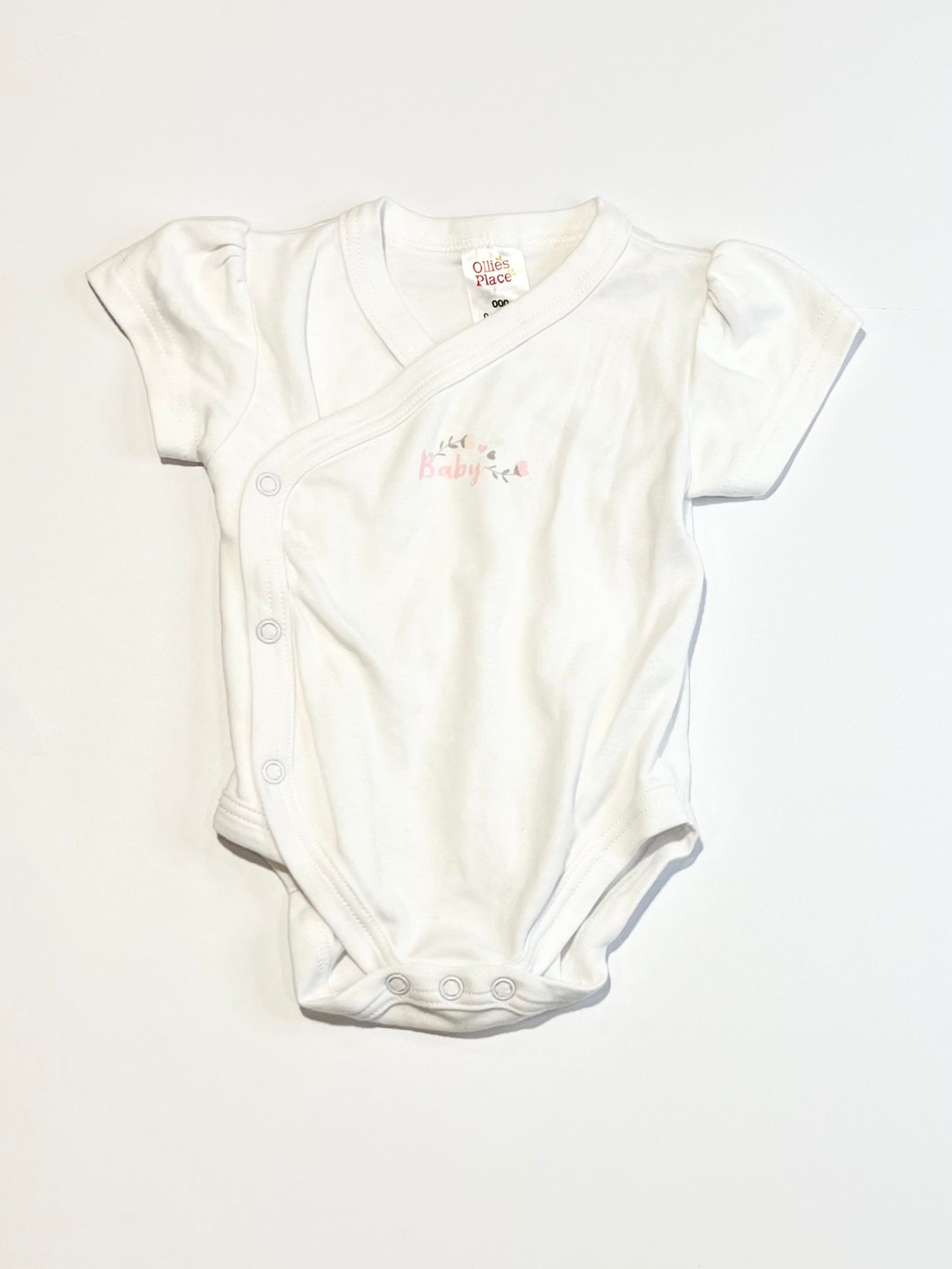 White cross-over bodysuit - Size 000