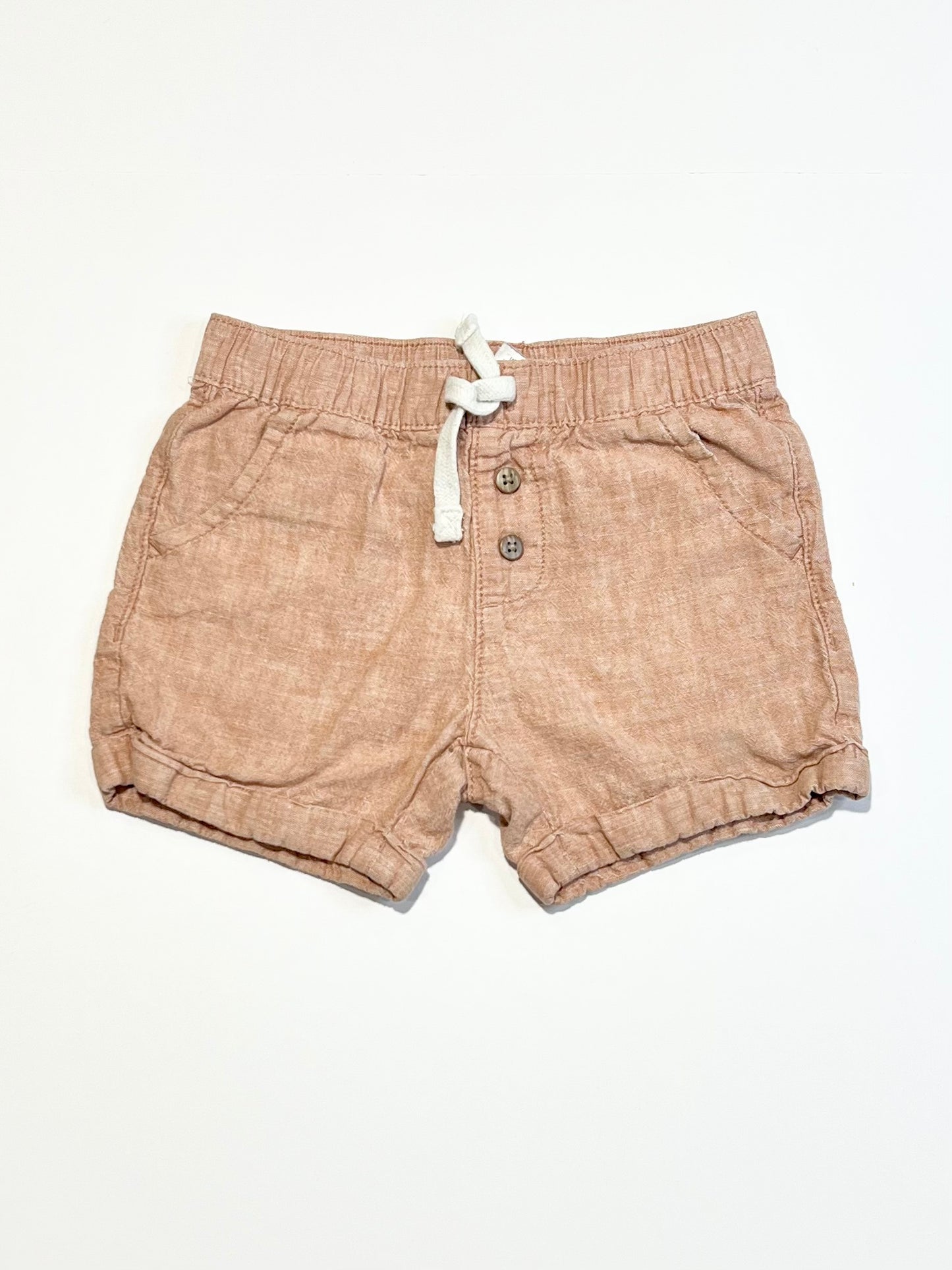 Brown woven shorts - Size 0
