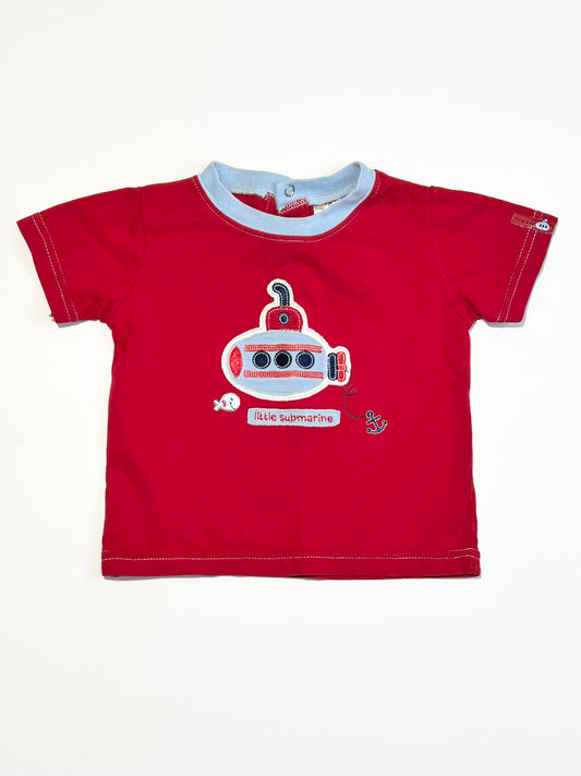 Red submarine tee - Size 0
