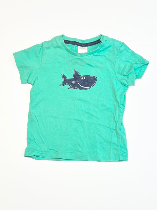 Green shark tee - Size 0