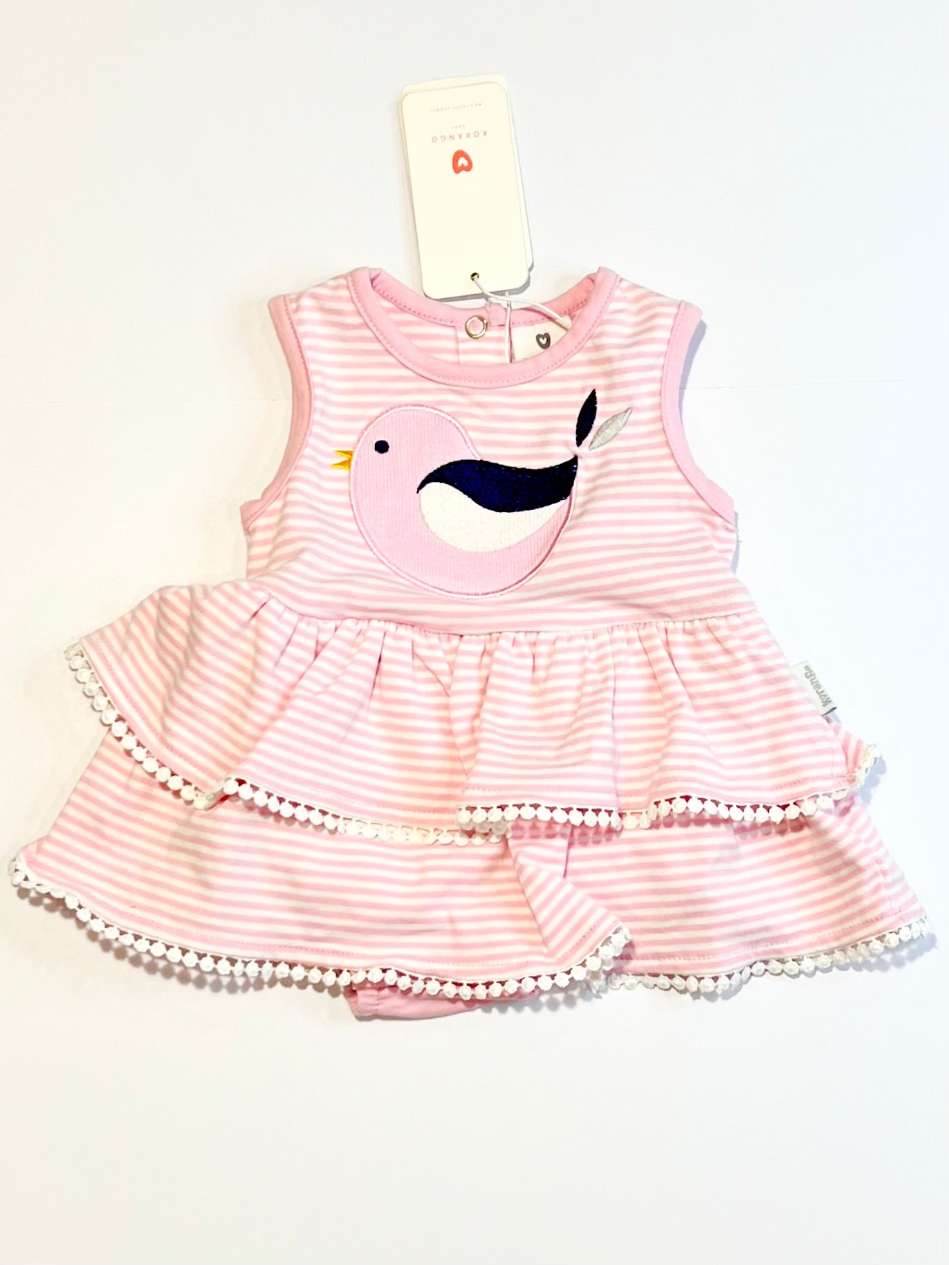 Striped bird romper brand new - Size 000