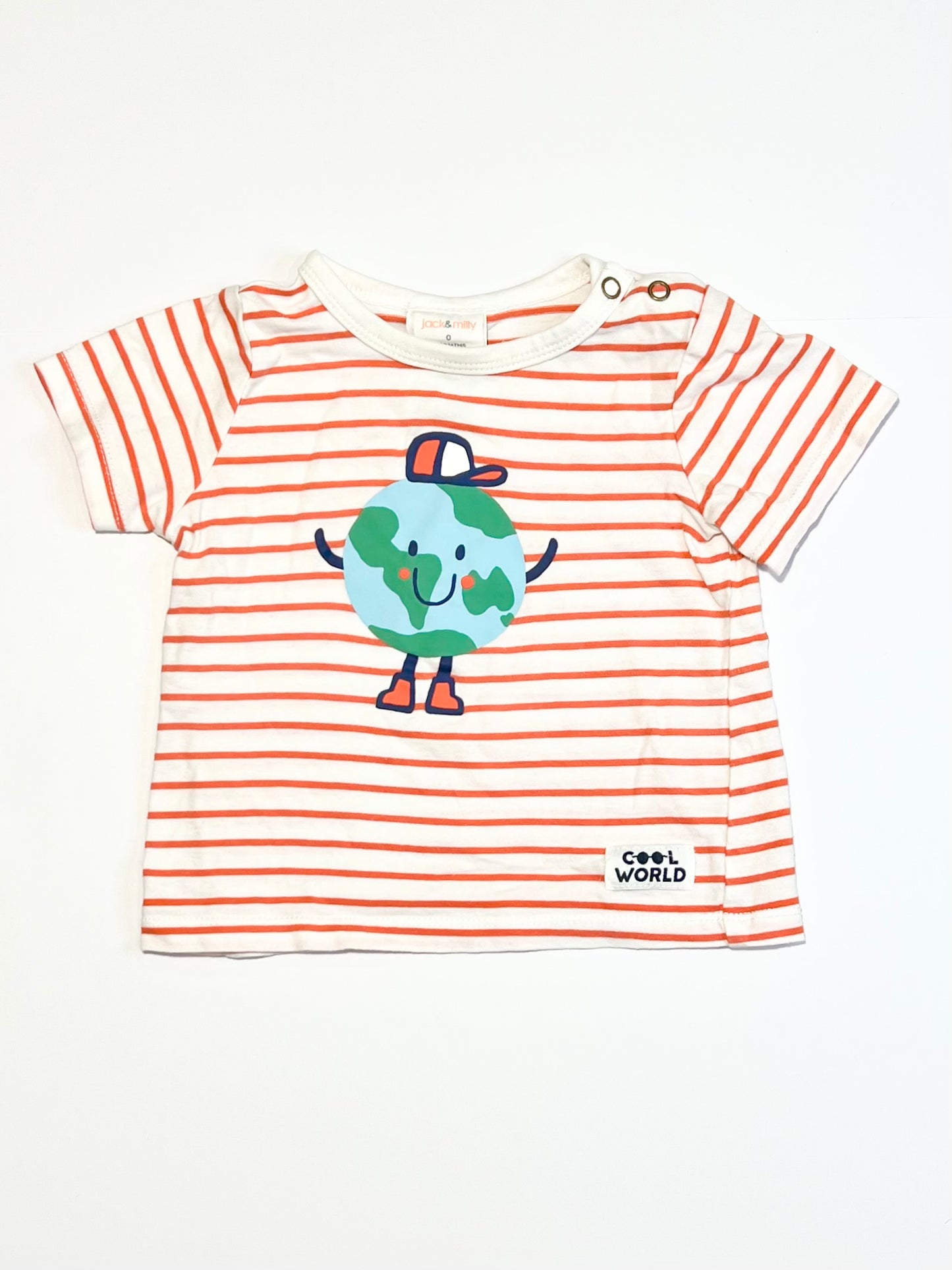 Striped world tee - Size 0