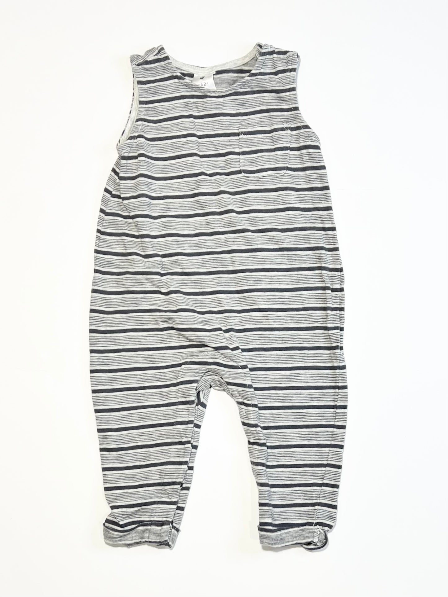 Striped jersey romper - Size 0