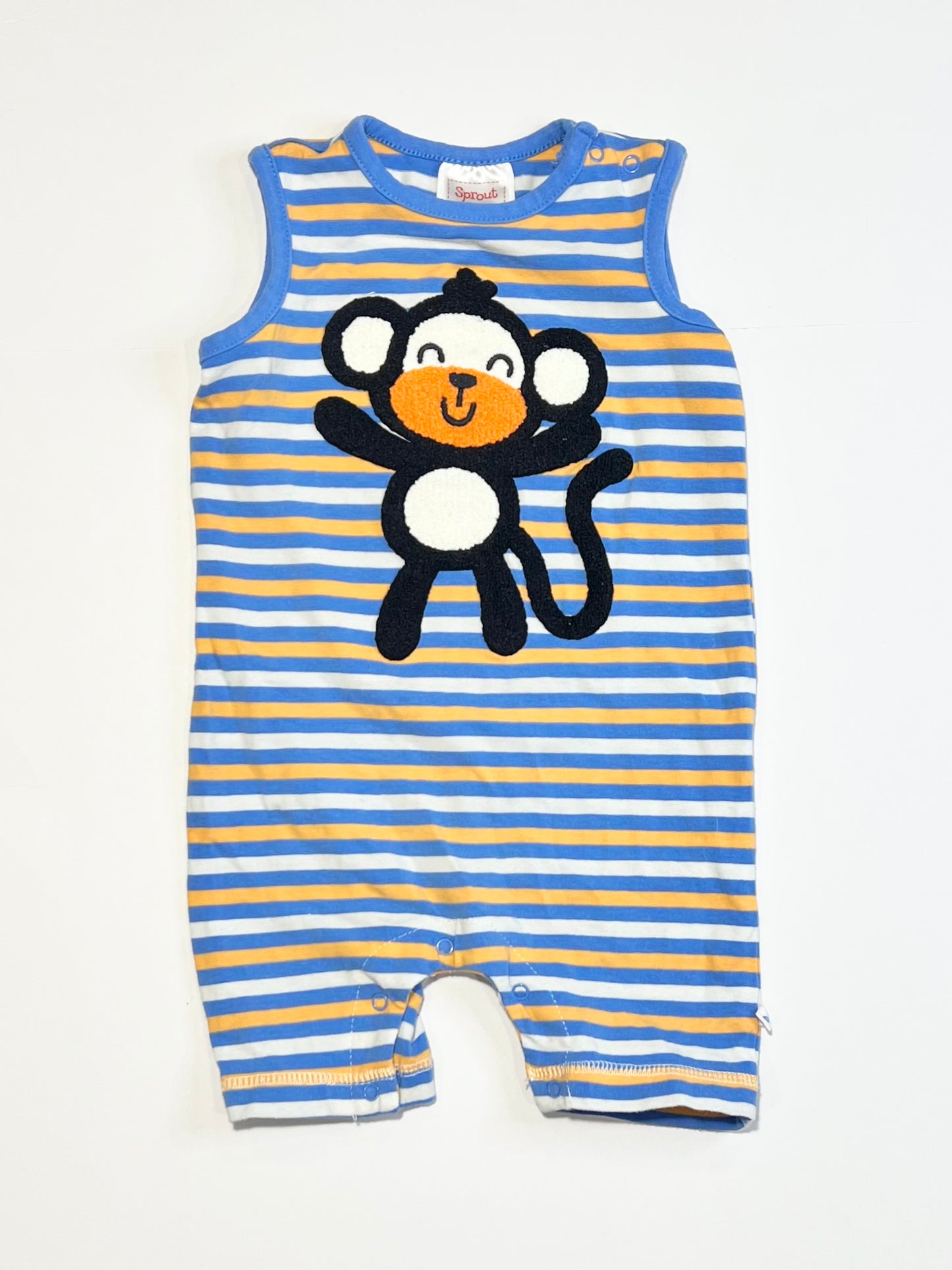 Striped monkey romper - Size 0