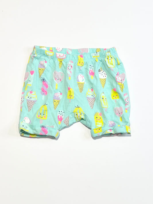 Ice cream jersey shorts - Size 6-9 months