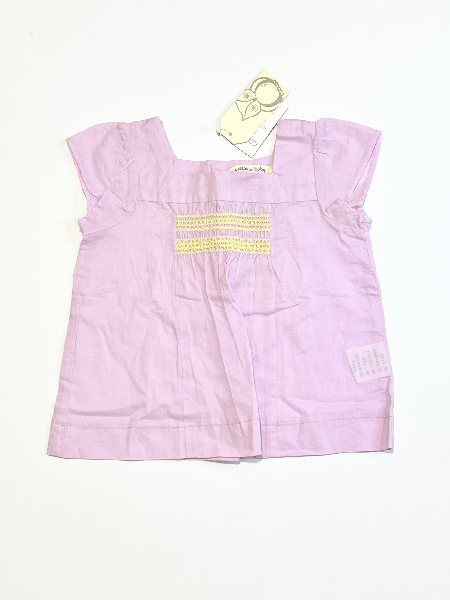 Smocked top brand new - Size 0