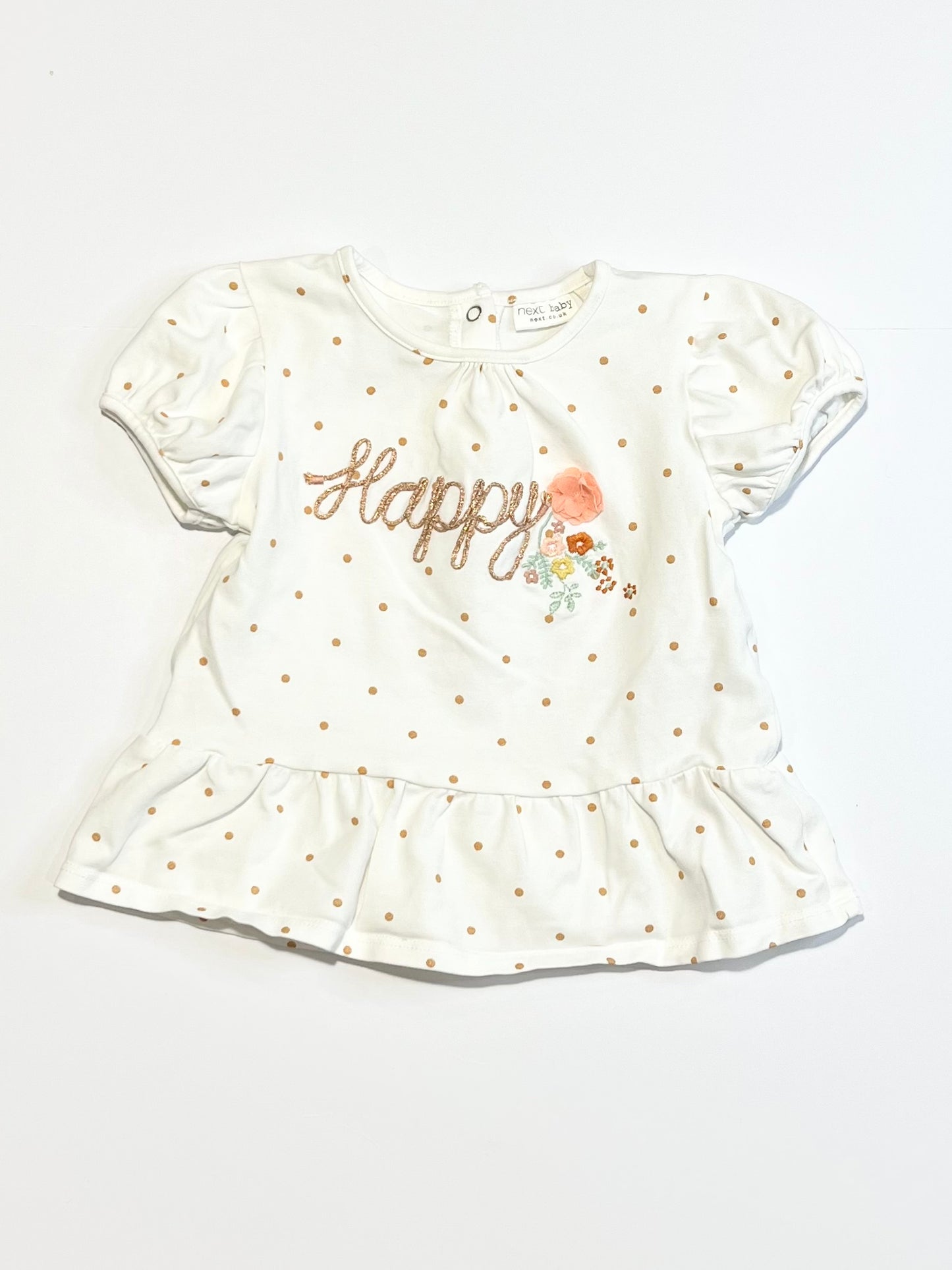 Happy peplum tee - Size 6-9 months