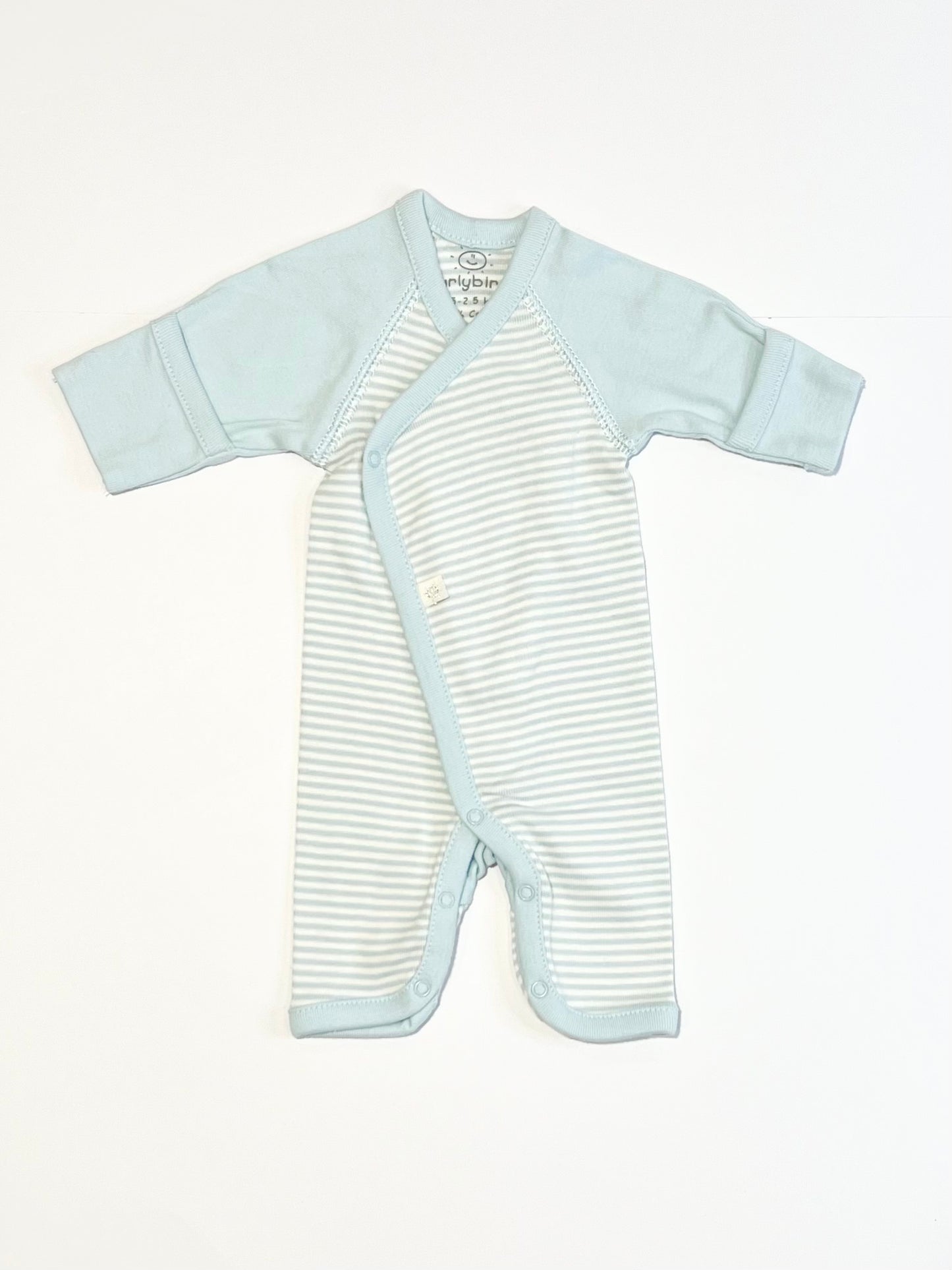Blue striped onesie - Size 1.5-2.5 kg