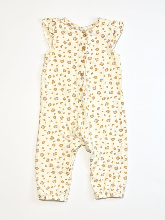 Animal print jumpsuit - Size 9-12 months