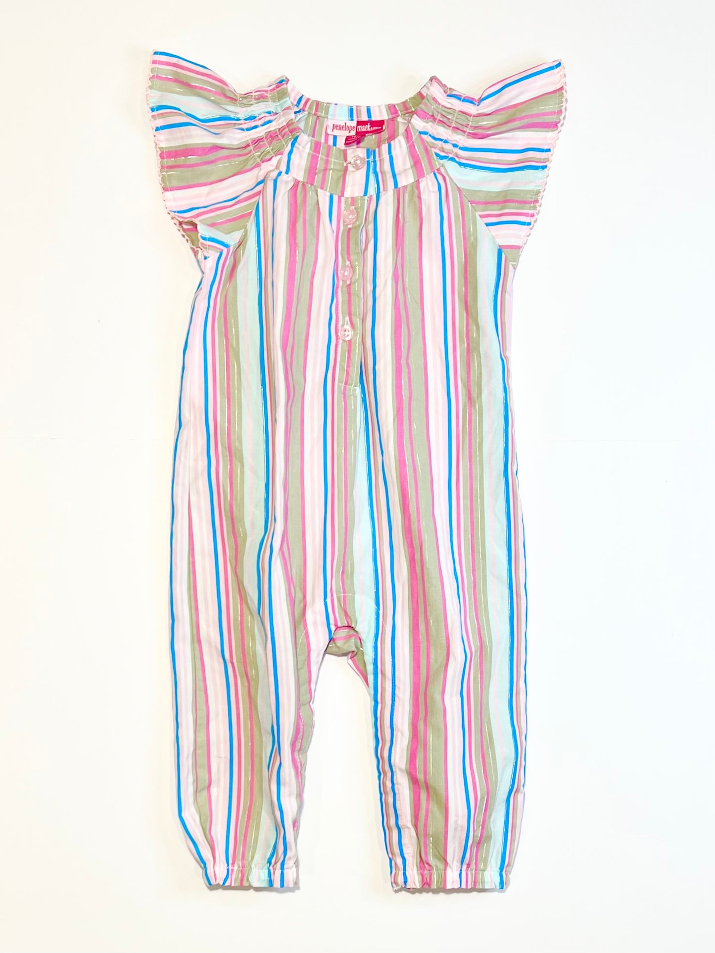 Striped cotton jumpsuit - Size 9-12 months