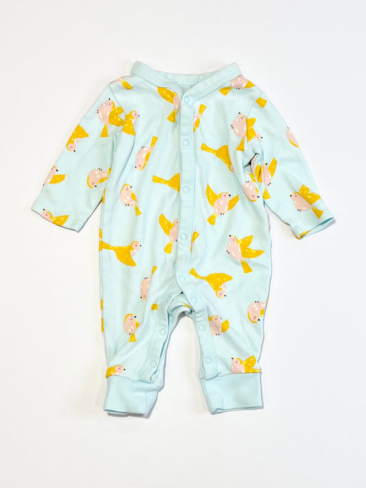 Blue birds onesie - Size 00000