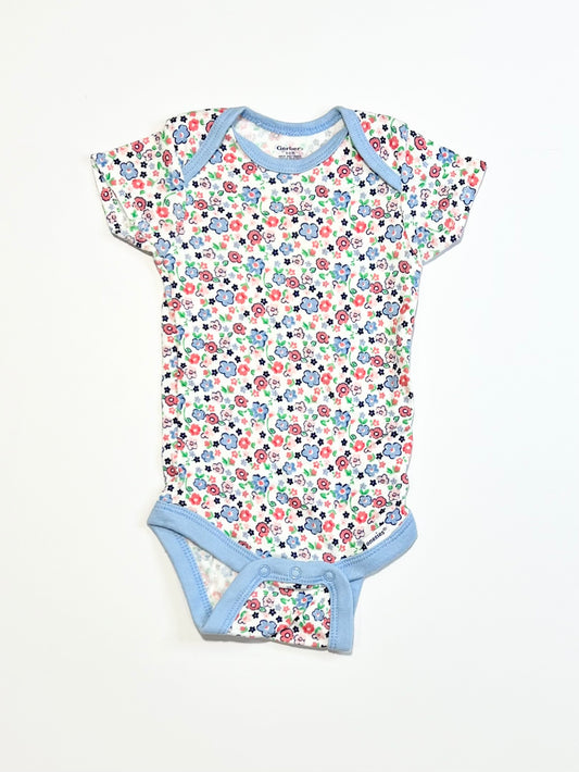 Floral ribbed bodysuit - Size 6-9 months