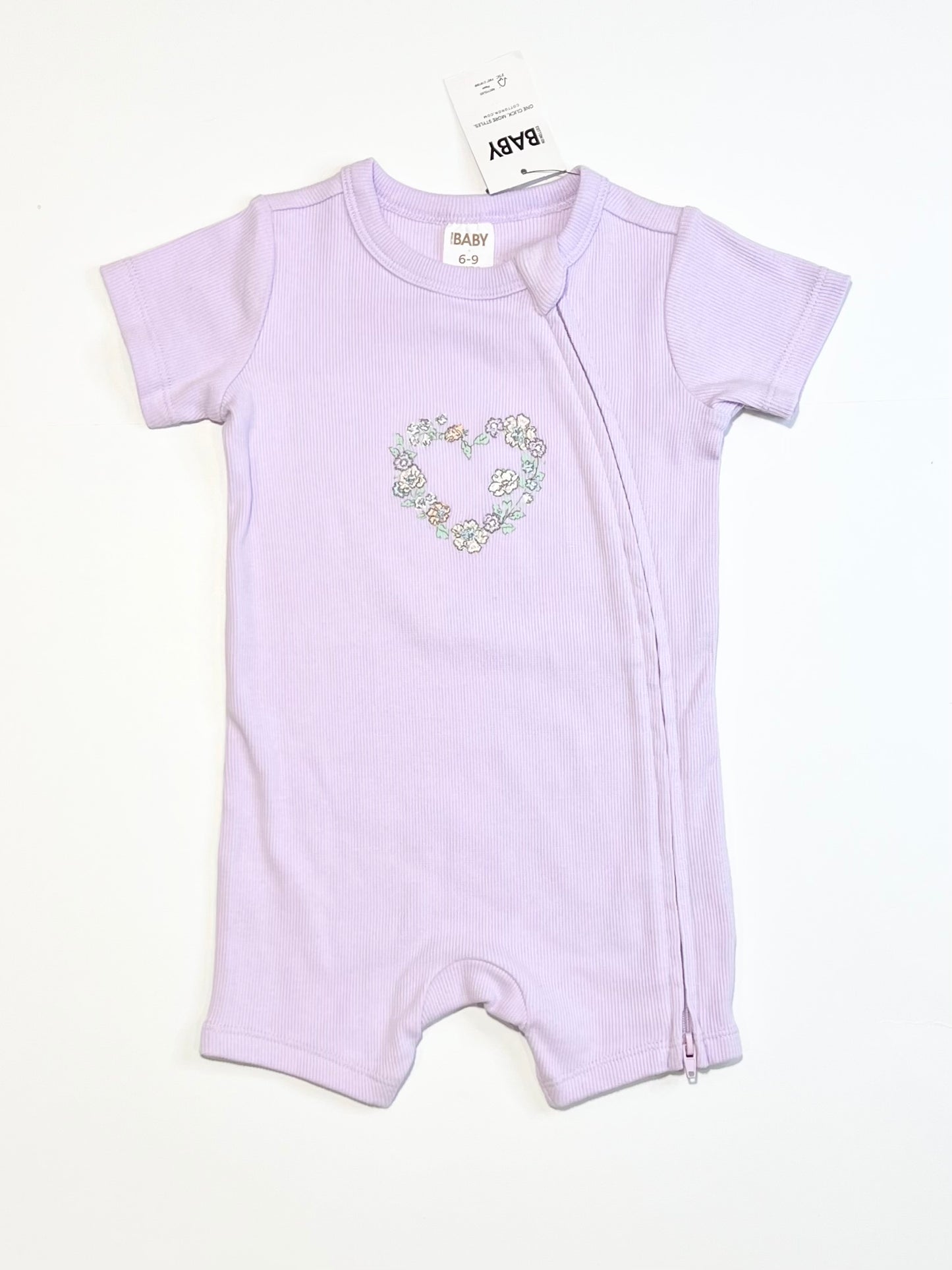 Ribbed romper brand new - Size 6-9 months