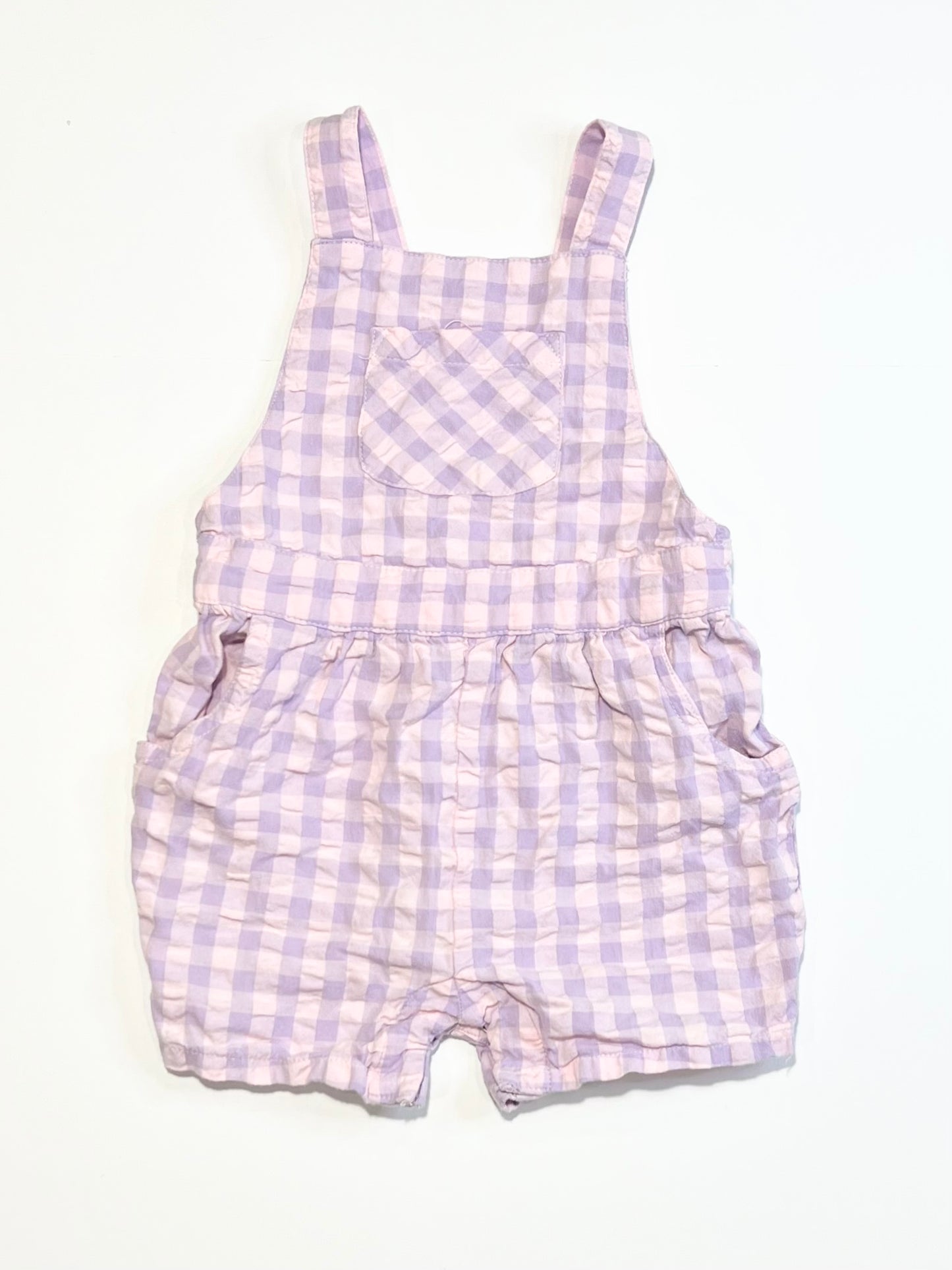 Gingham shortalls - Size 0