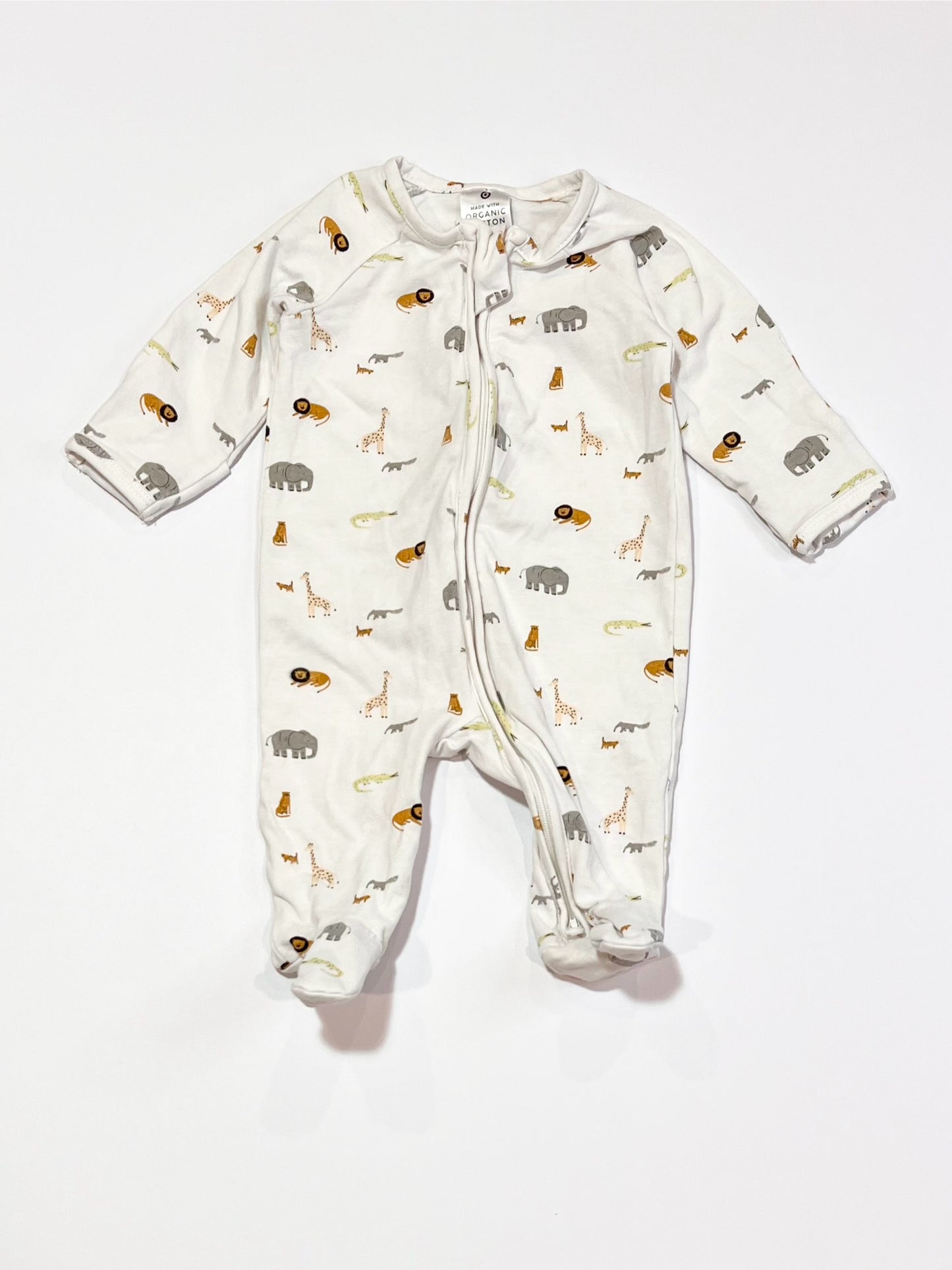 Animals zip onesie - Size 0000