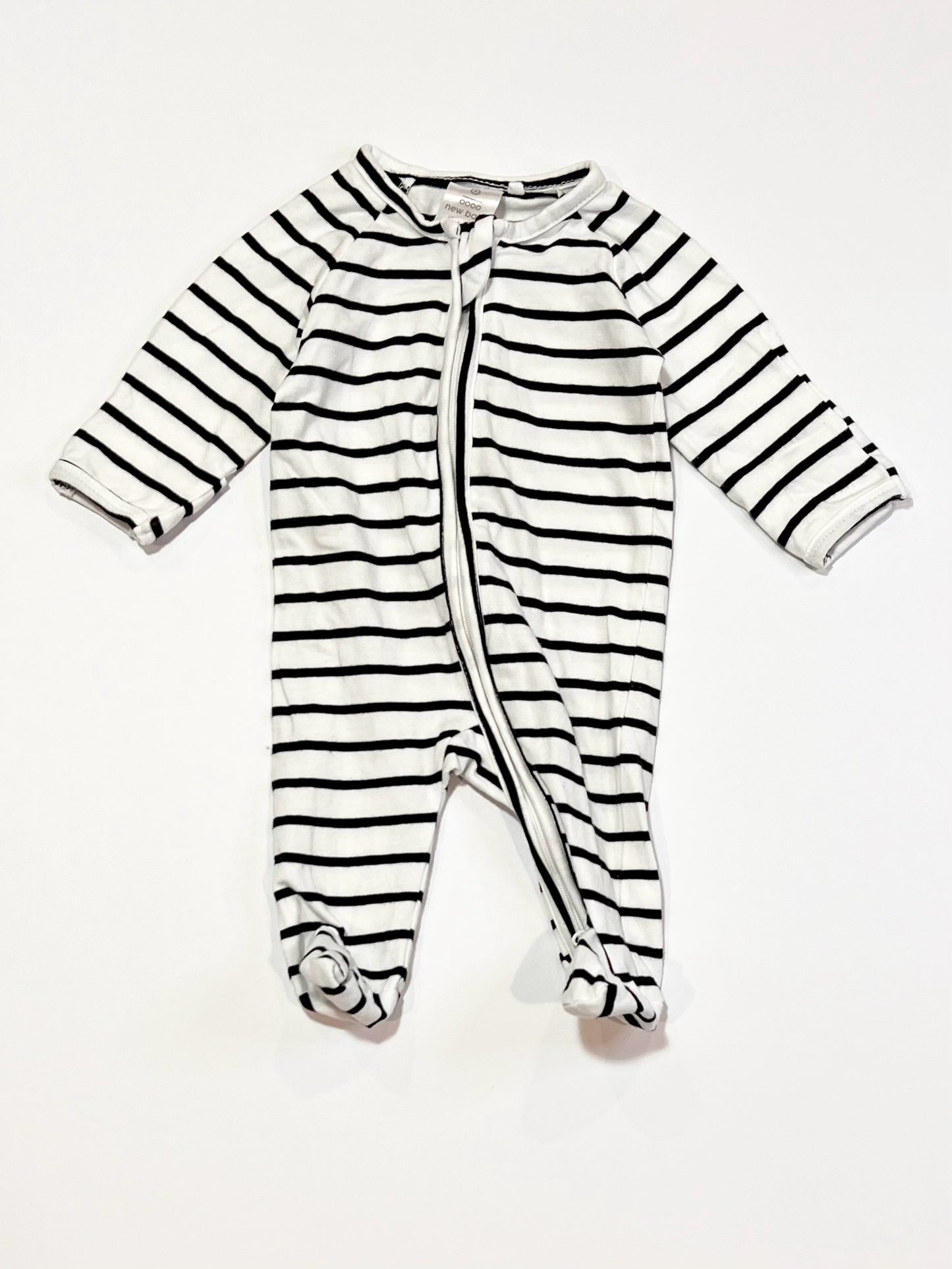 Striped zip onesie - Size 0000