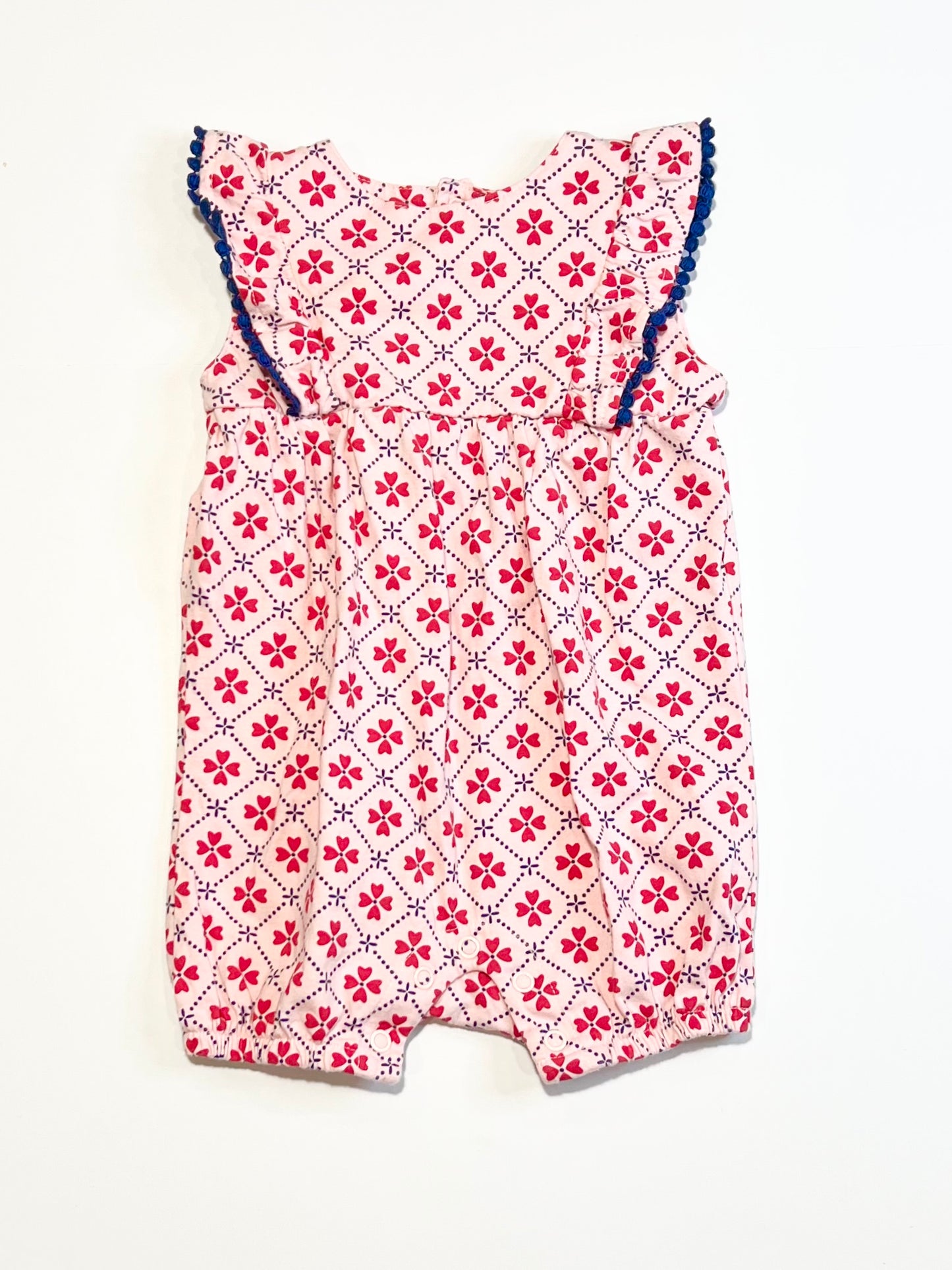 Floral jersey romper - Size 0