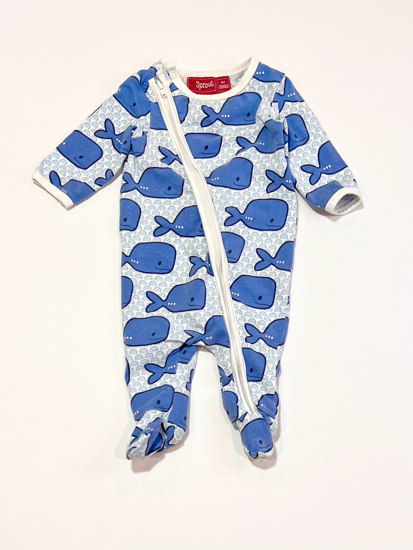 Whales zip onesie - Size 0000