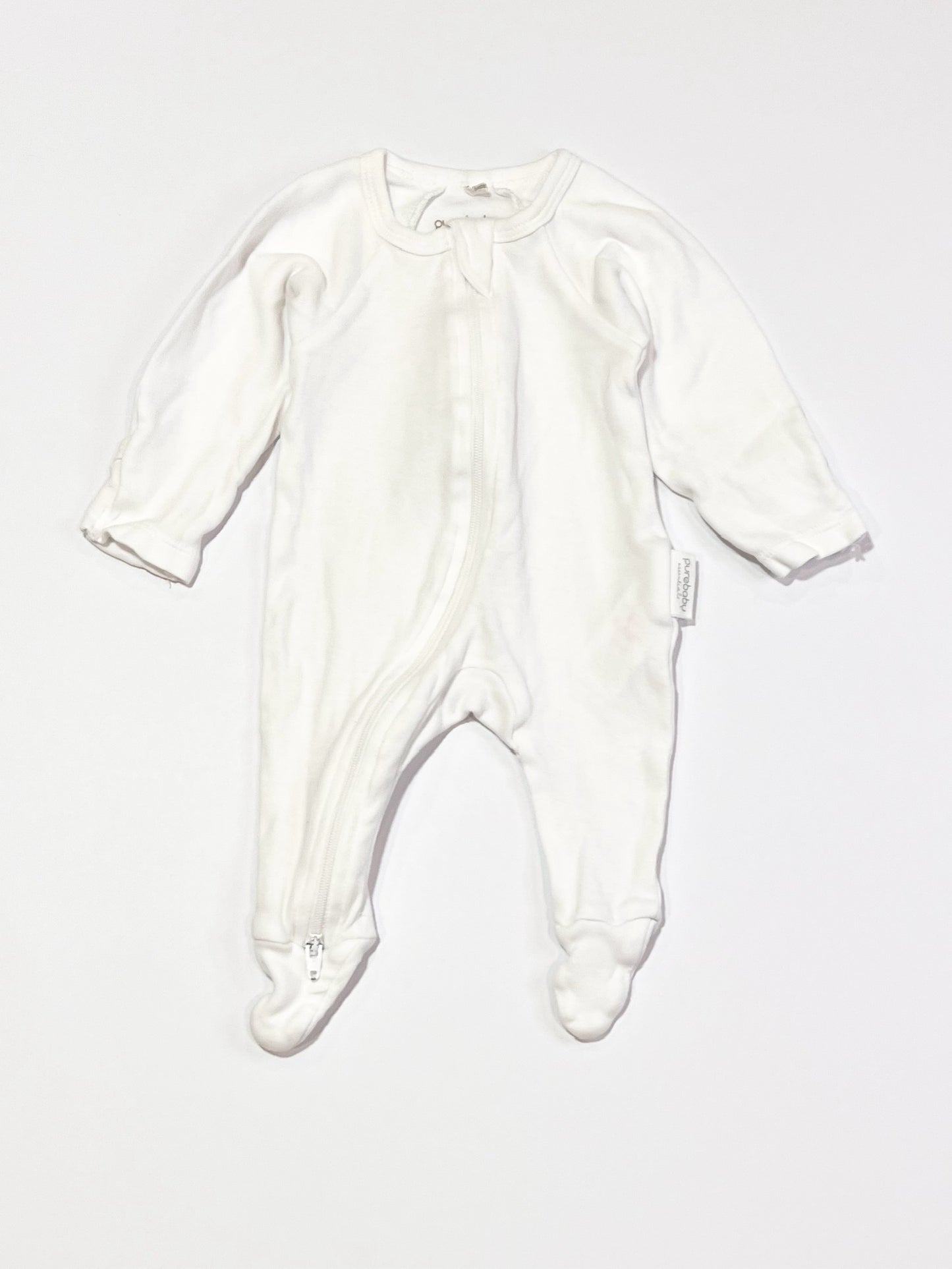 White zip onesie - Size 0000