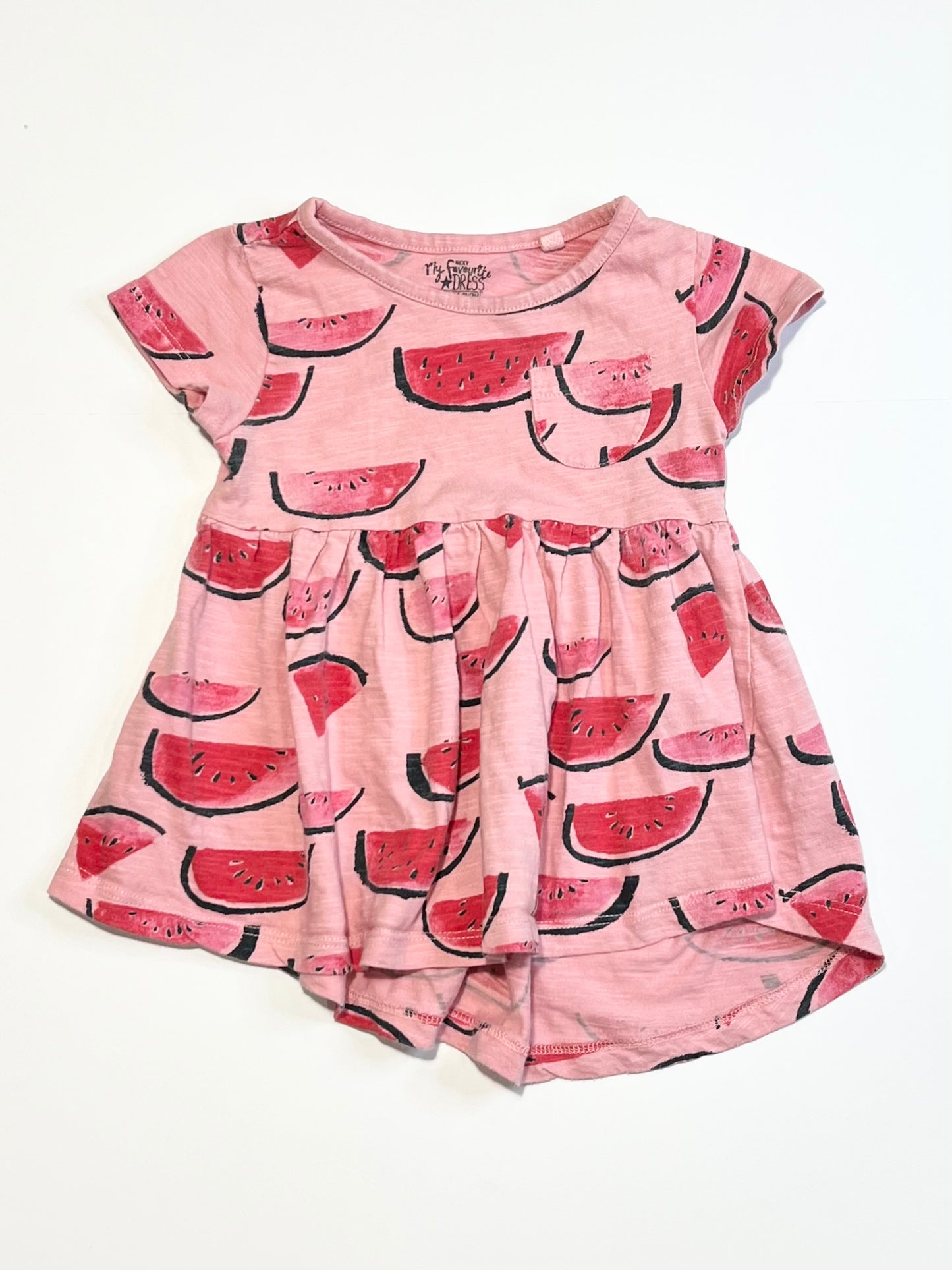 Jersey watermelon dress - Size 6-9 months