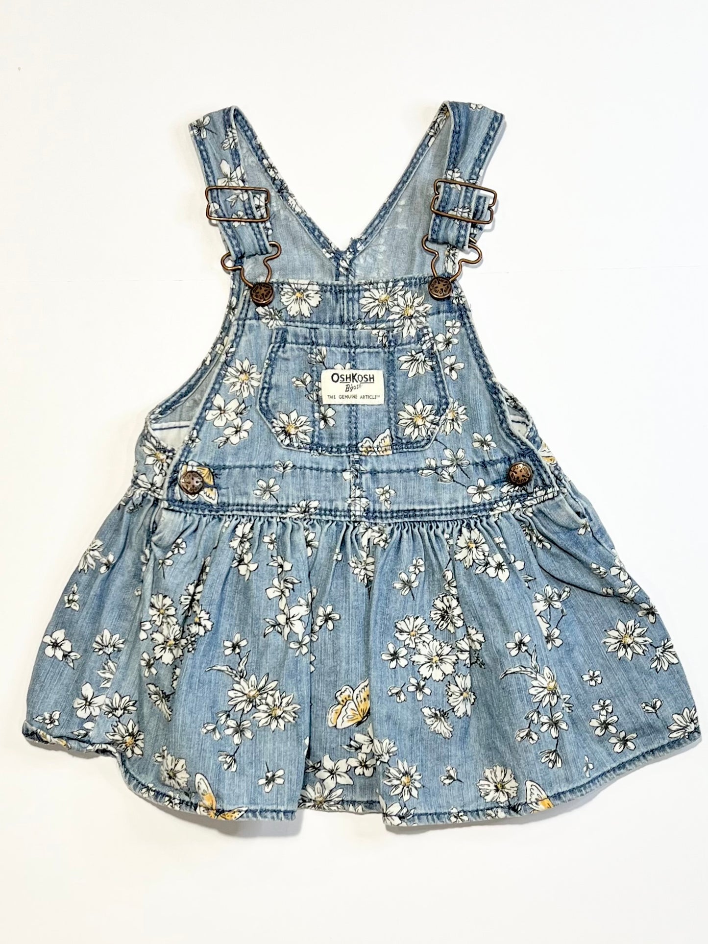 Floral pinafore - Size 9-12 months