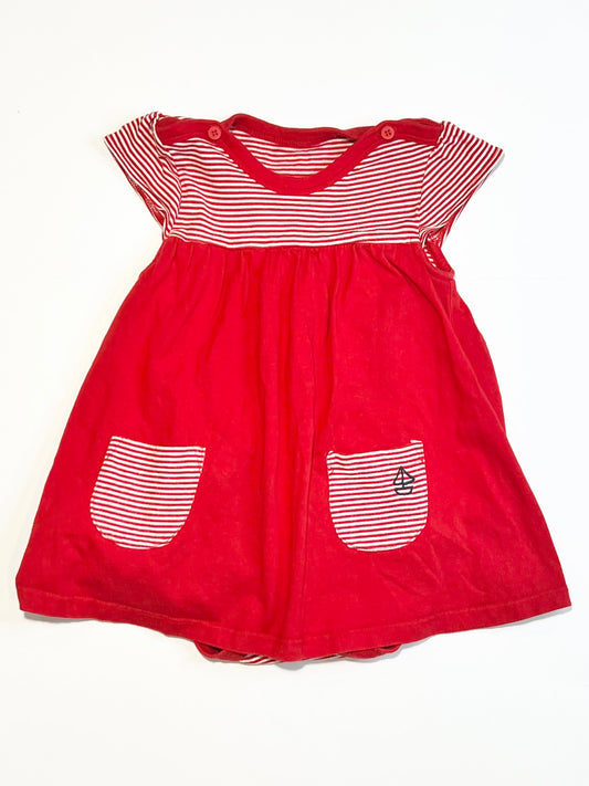 Striped jersey dress - Size 9-12 months