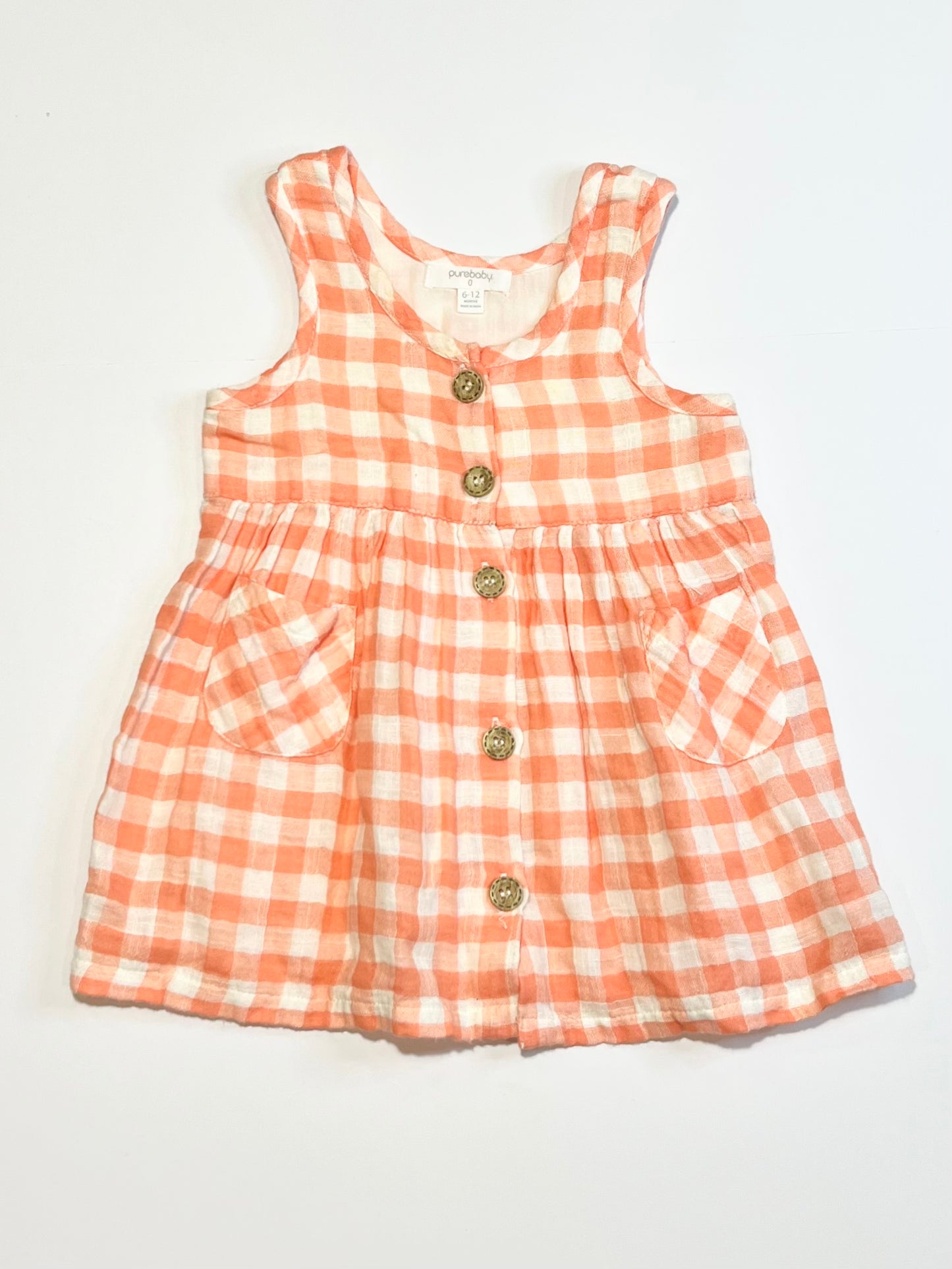 Gingham muslin dress - Size 0