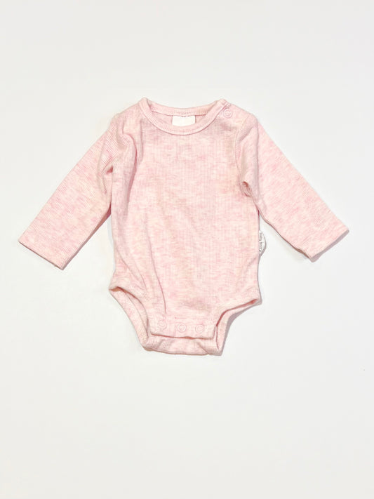 Pink ribbed bodysuit - Size 00000
