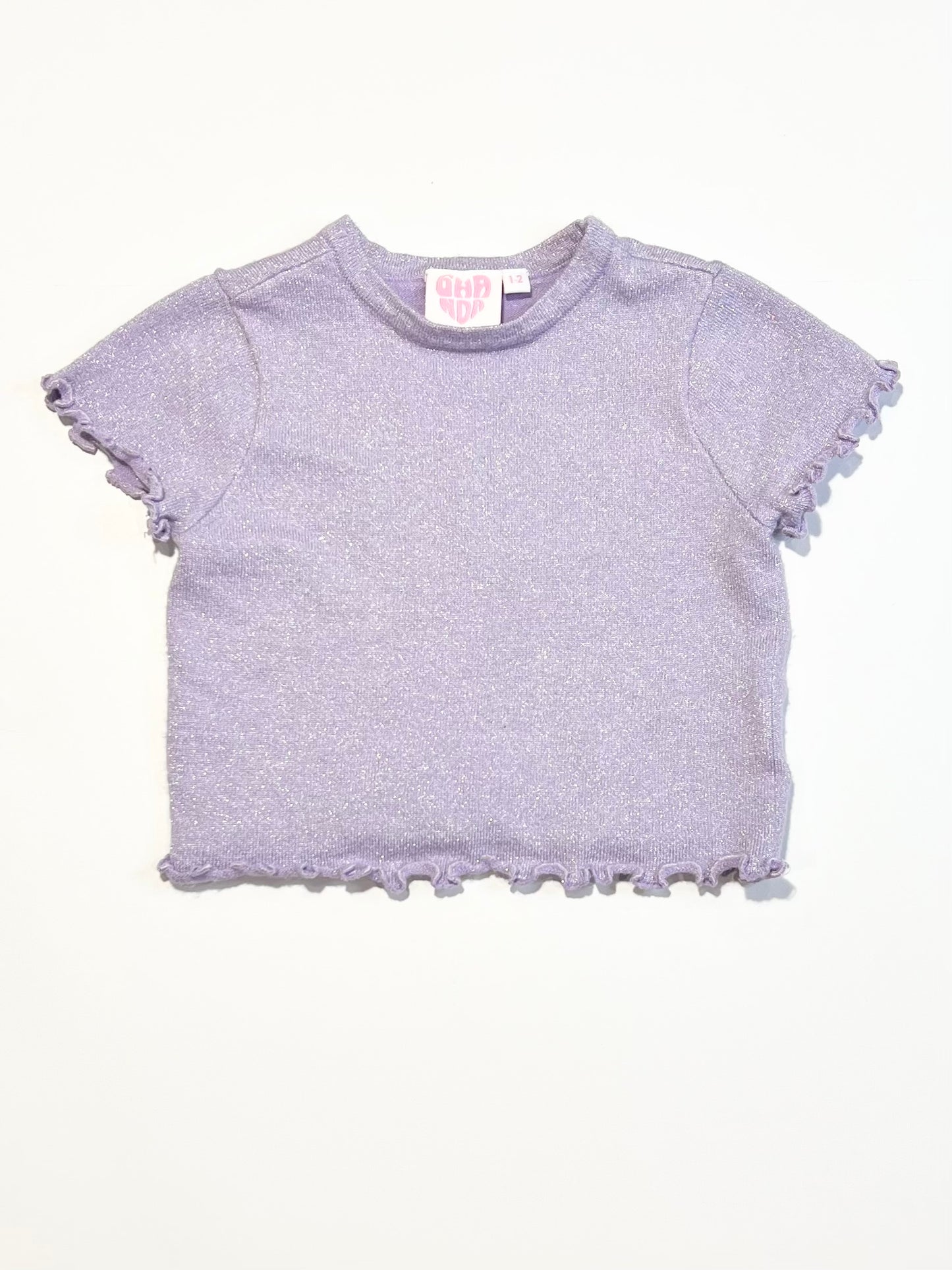Shimmer knit top - Size 1-2