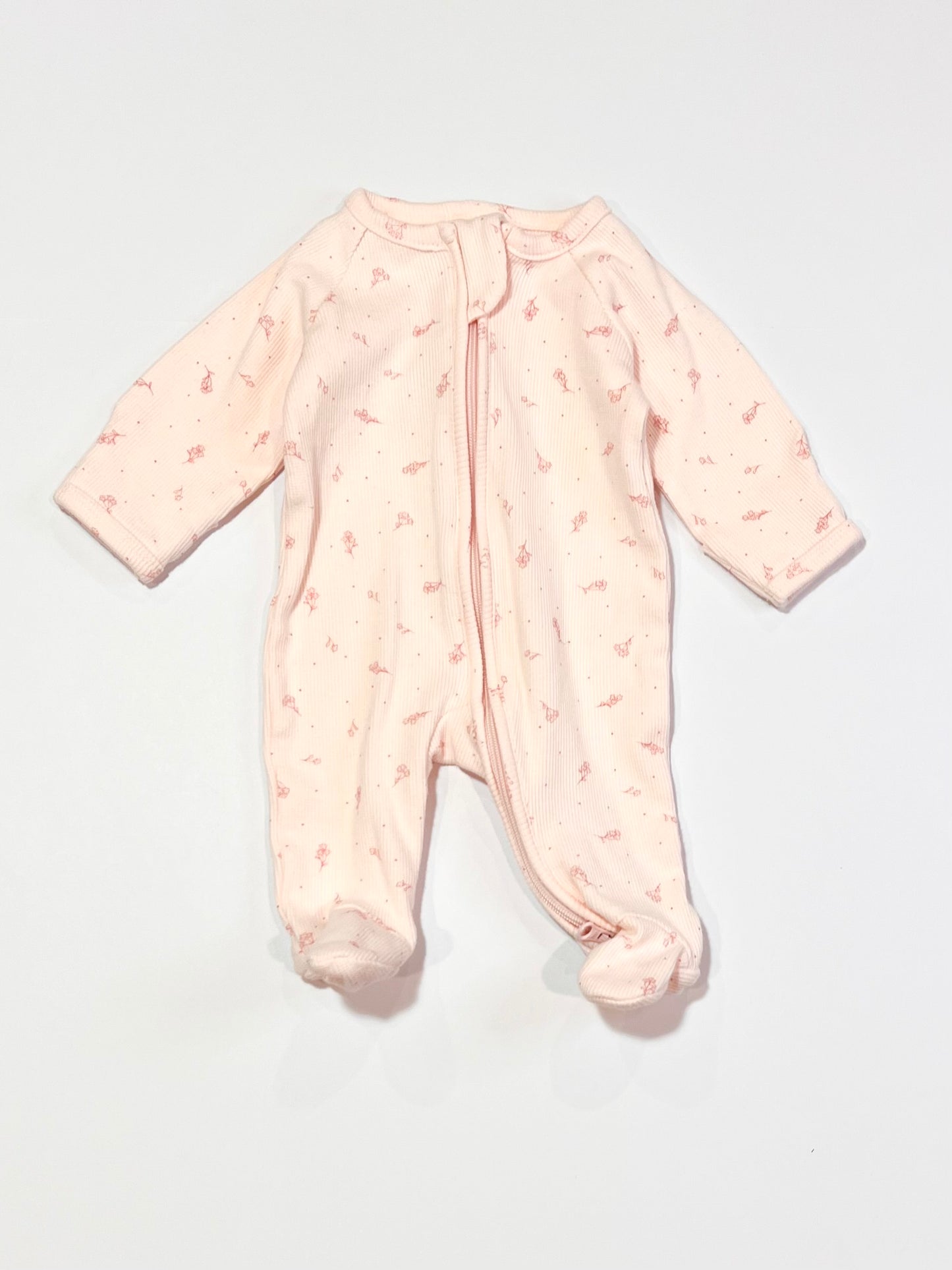 Ribbed zip onesie - Size 00000