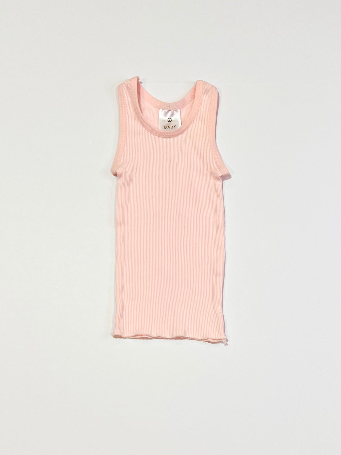 Pink ribbed singlet - Size 0000