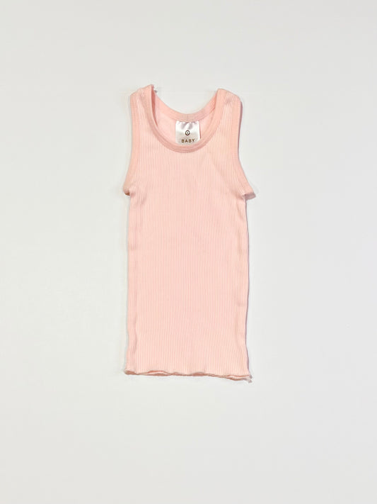 Pink ribbed singlet - Size 0000
