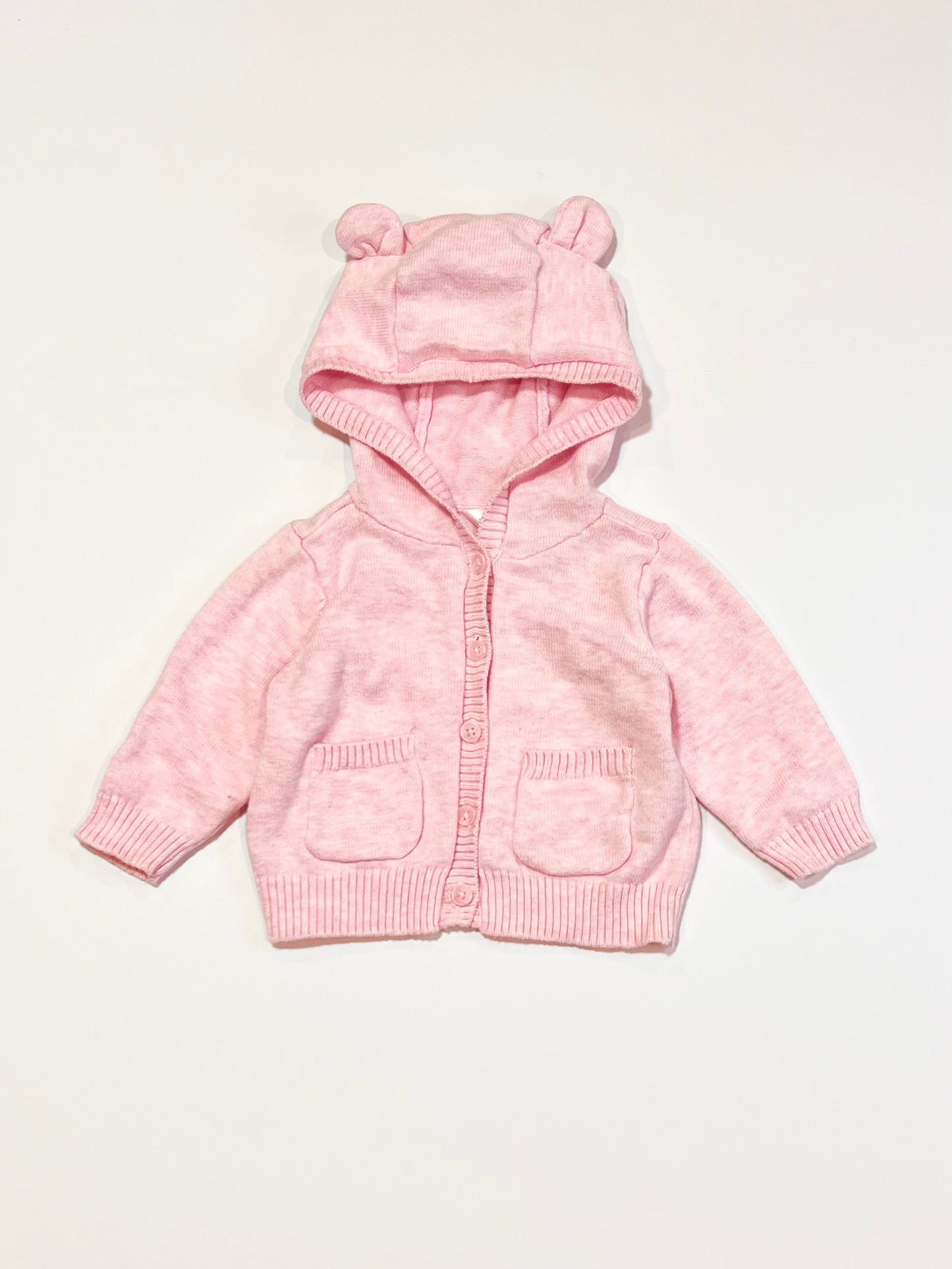Pink hooded cardigan - Size 0000